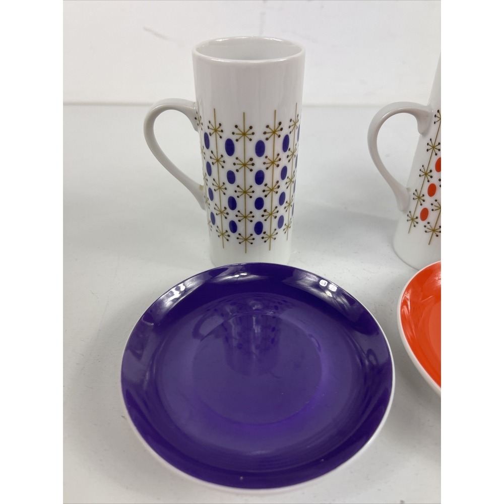 MCM Mid Century Set Of 5 Different Colored Sake, Espresso Drink Cups Atomic Vtg - Picture 2 of 16